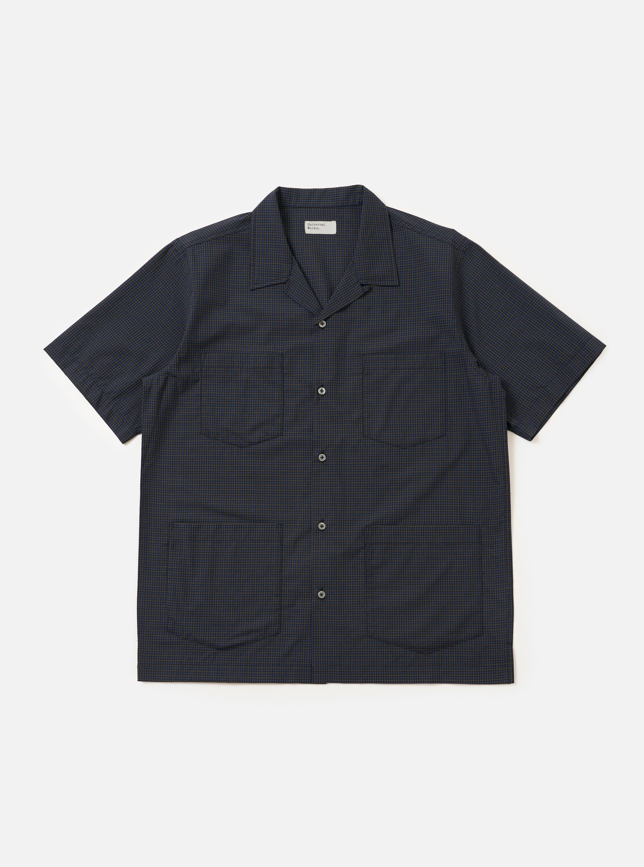 Men's Navy Check Plaid Summer Overshirt – Universal Works