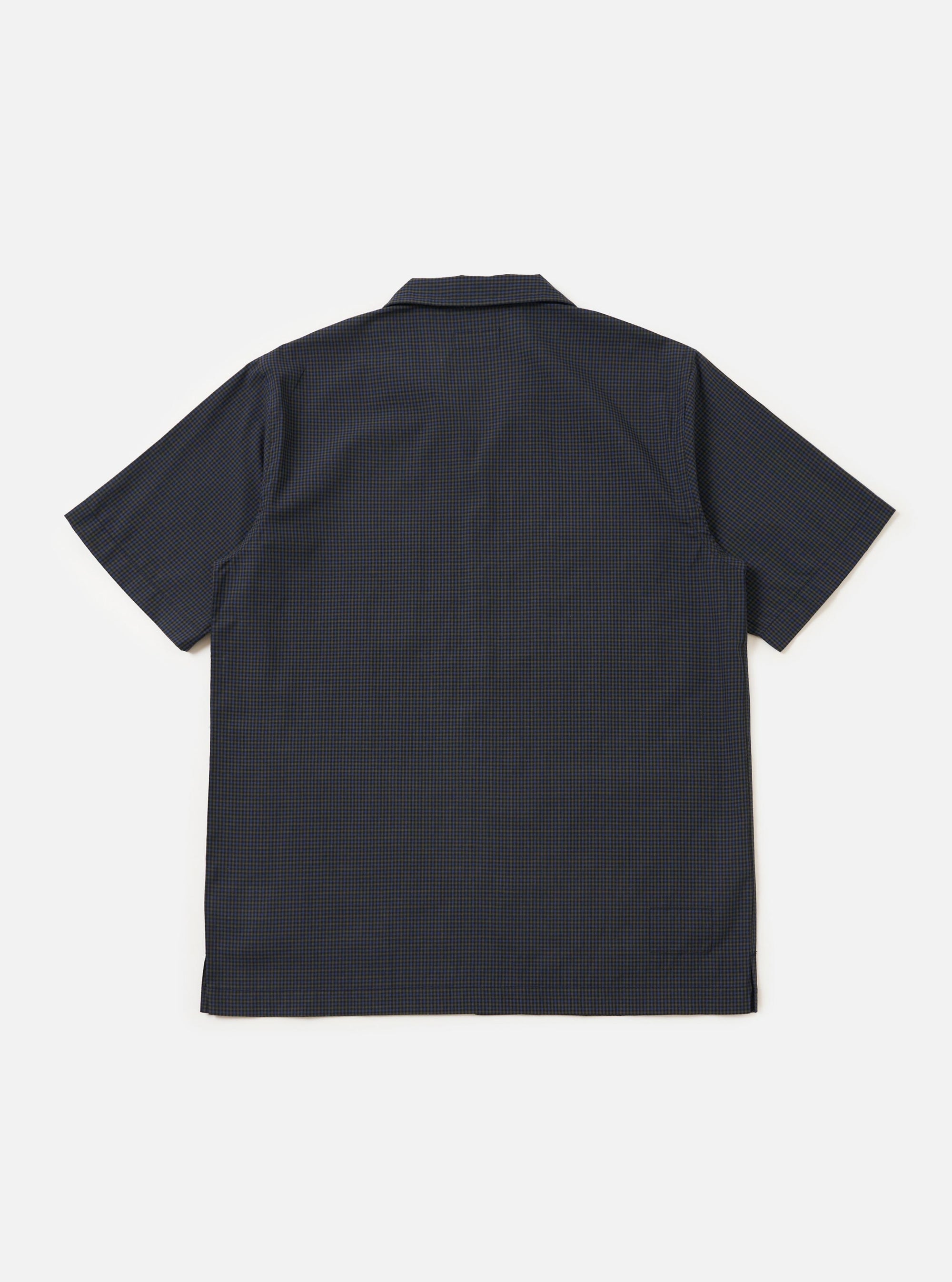 Navy Check Plaid Summer Overshirt