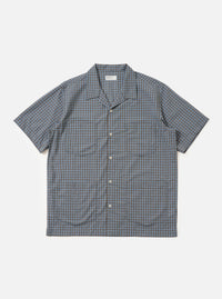 Pale Blue Check Plaid Summer Overshirt