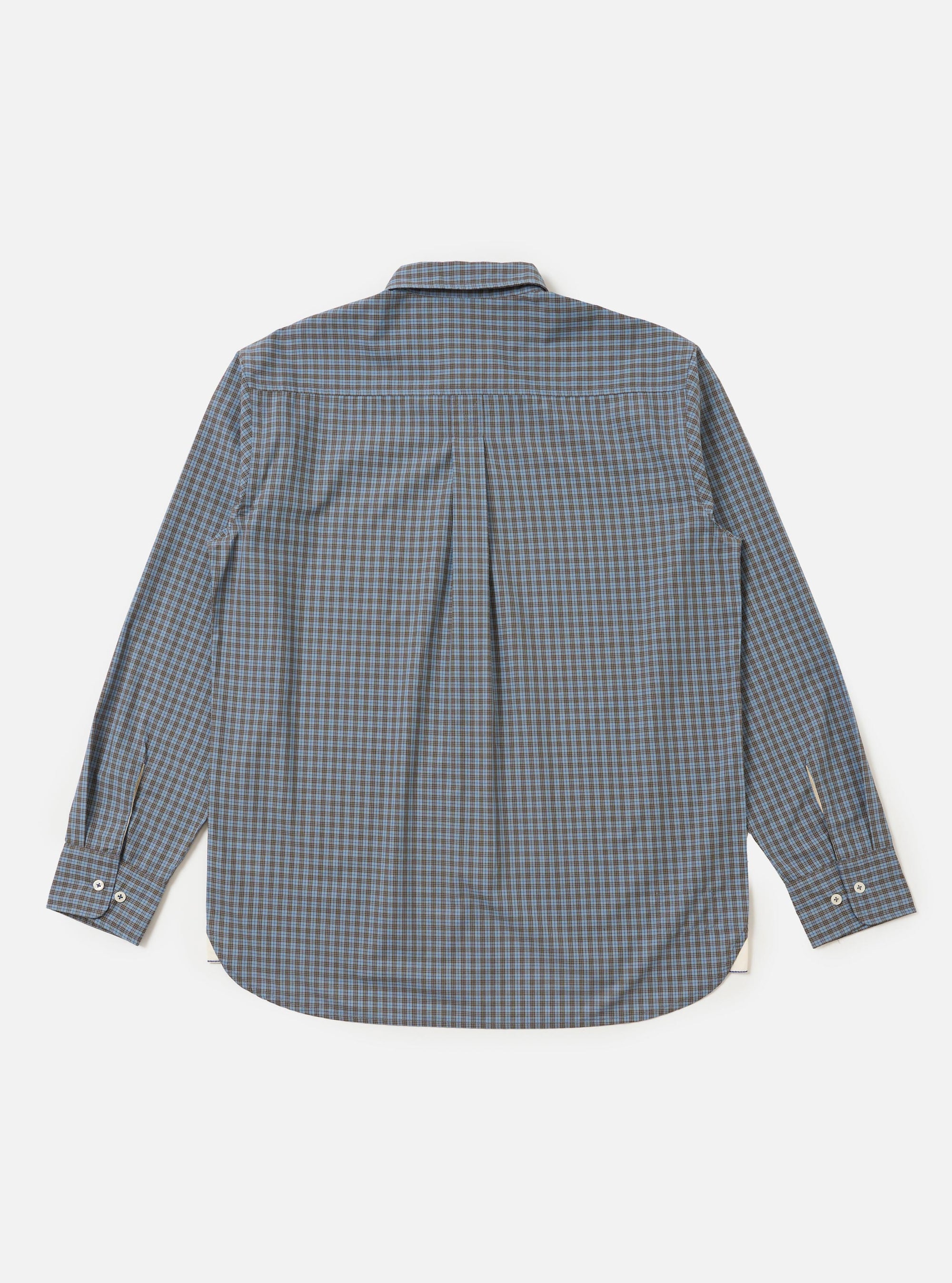 Pale Blue Check Plaid Lazy Day Shirt