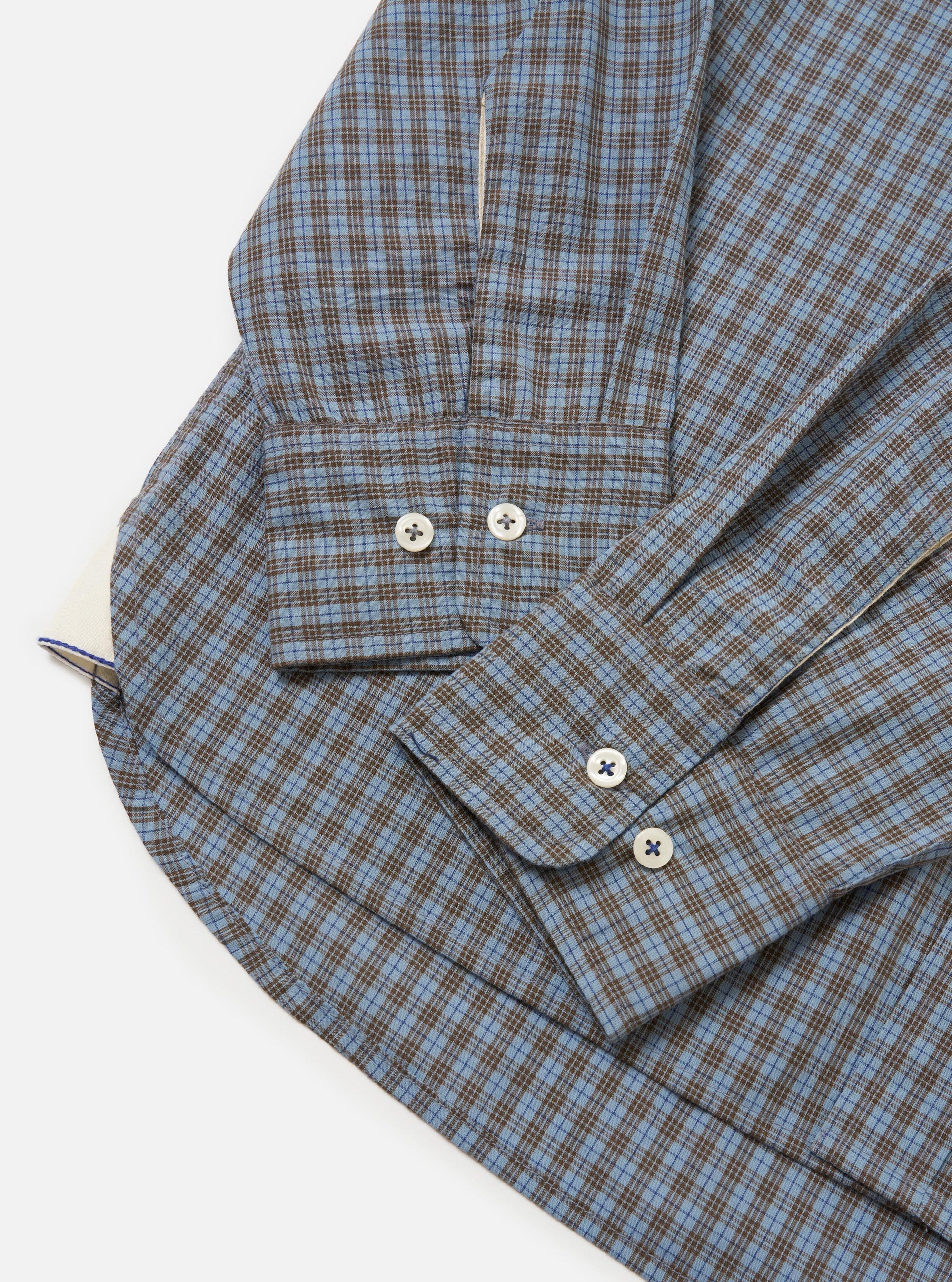 Pale Blue Check Plaid Lazy Day Shirt
