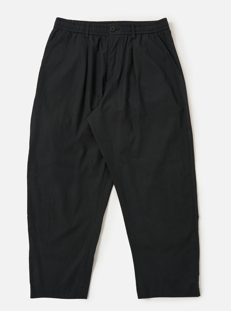 Black Broadcloth Oxford Pant