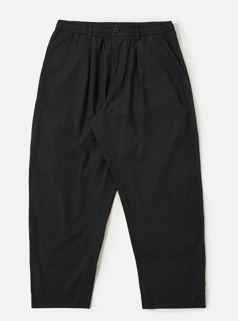 Black Broadcloth Oxford Pant