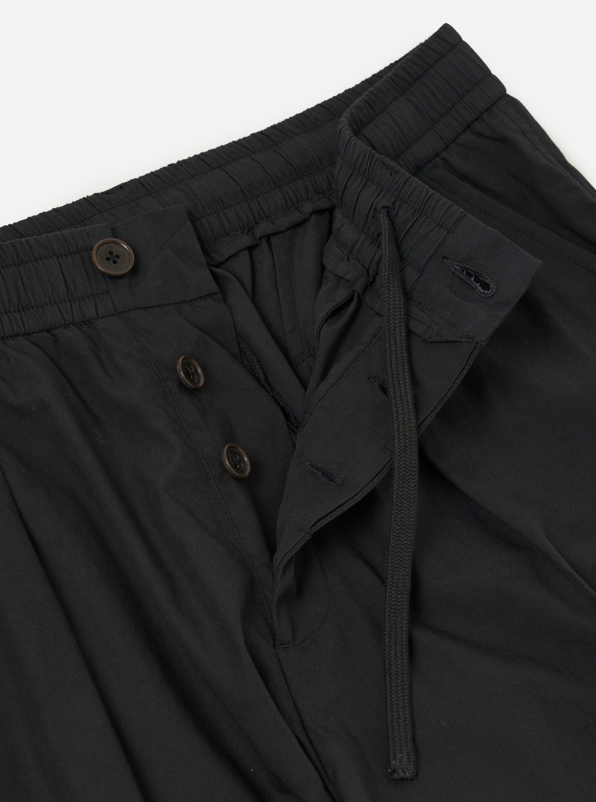 Black Broadcloth Oxford Pant