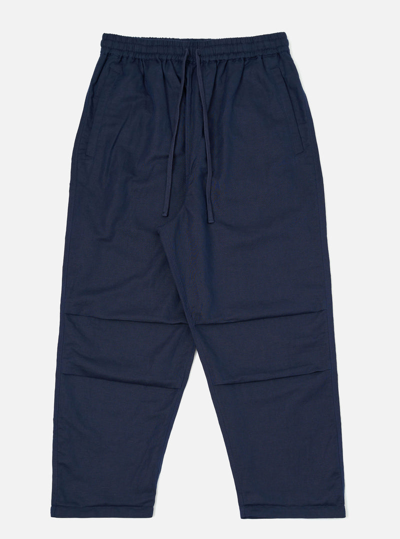 Navy Linen Cotton Shirting Parachute Pant