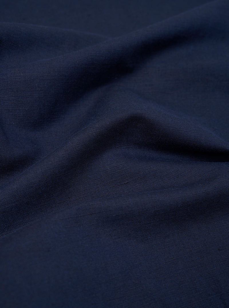 Navy Linen Cotton Shirting Parachute Pant