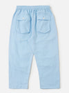 Pale Blue Linen Cotton Shirting Parachute Pant