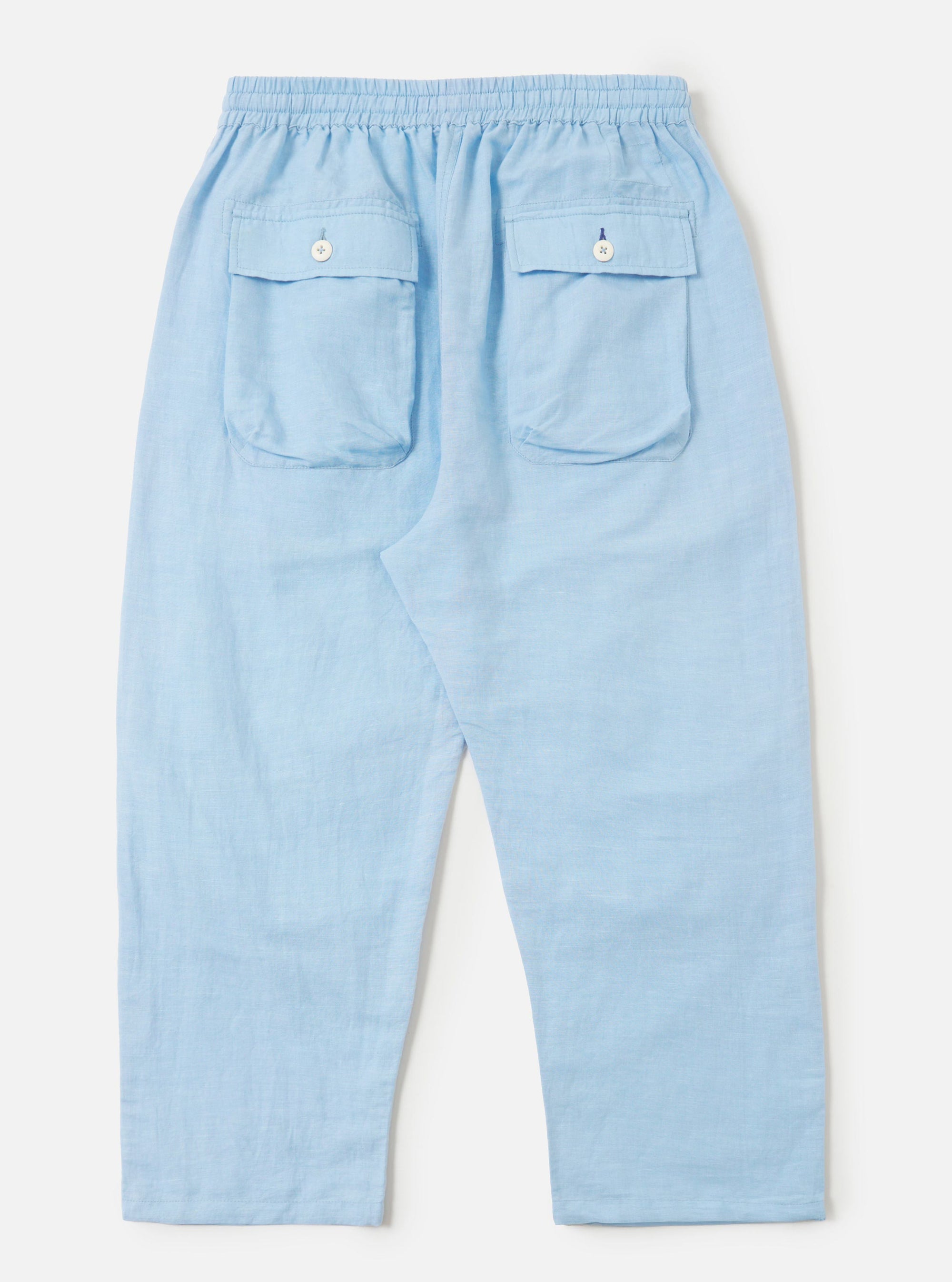 Pale Blue Linen Cotton Shirting Parachute Pant