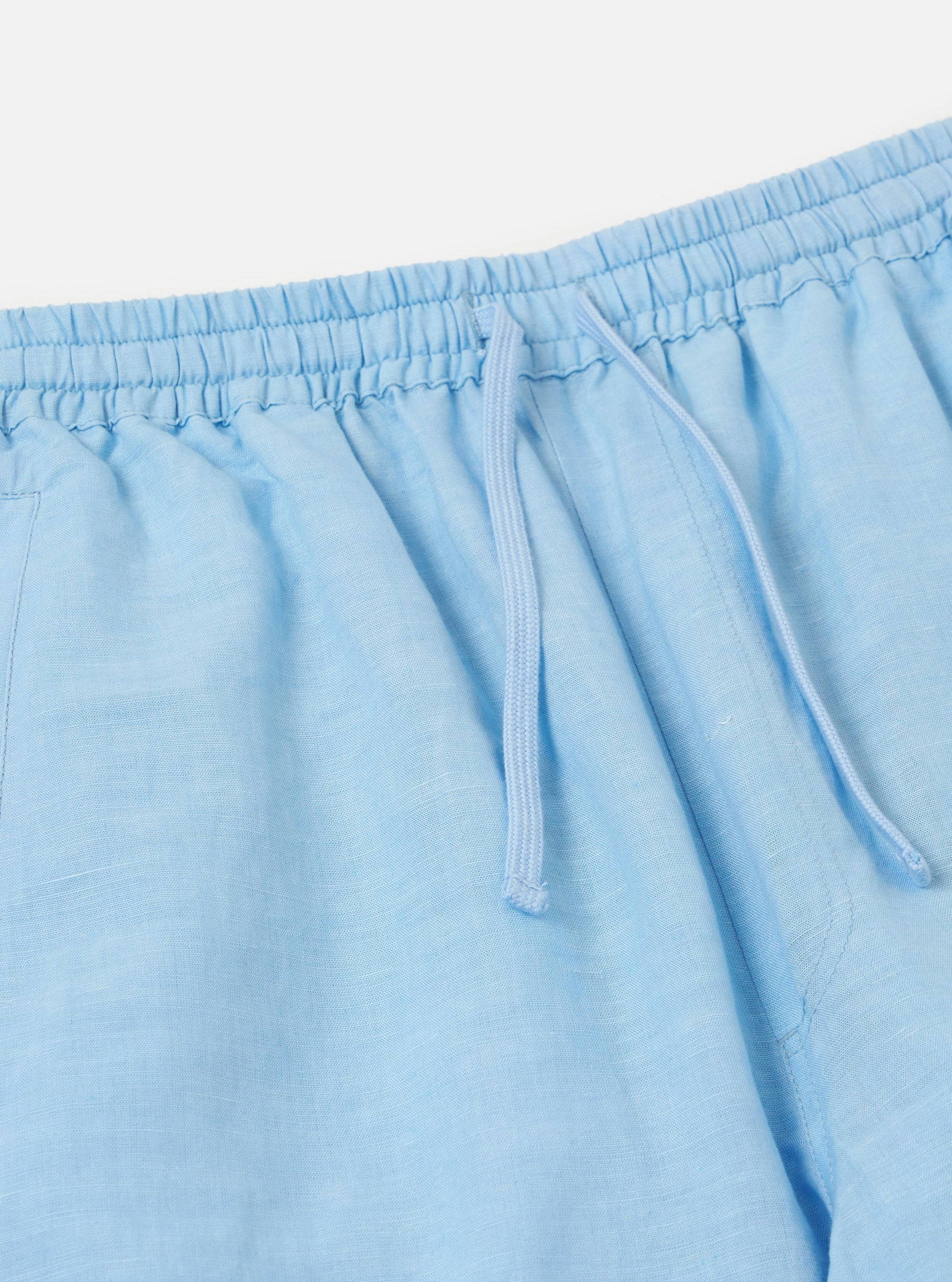 Pale Blue Linen Cotton Shirting Parachute Pant