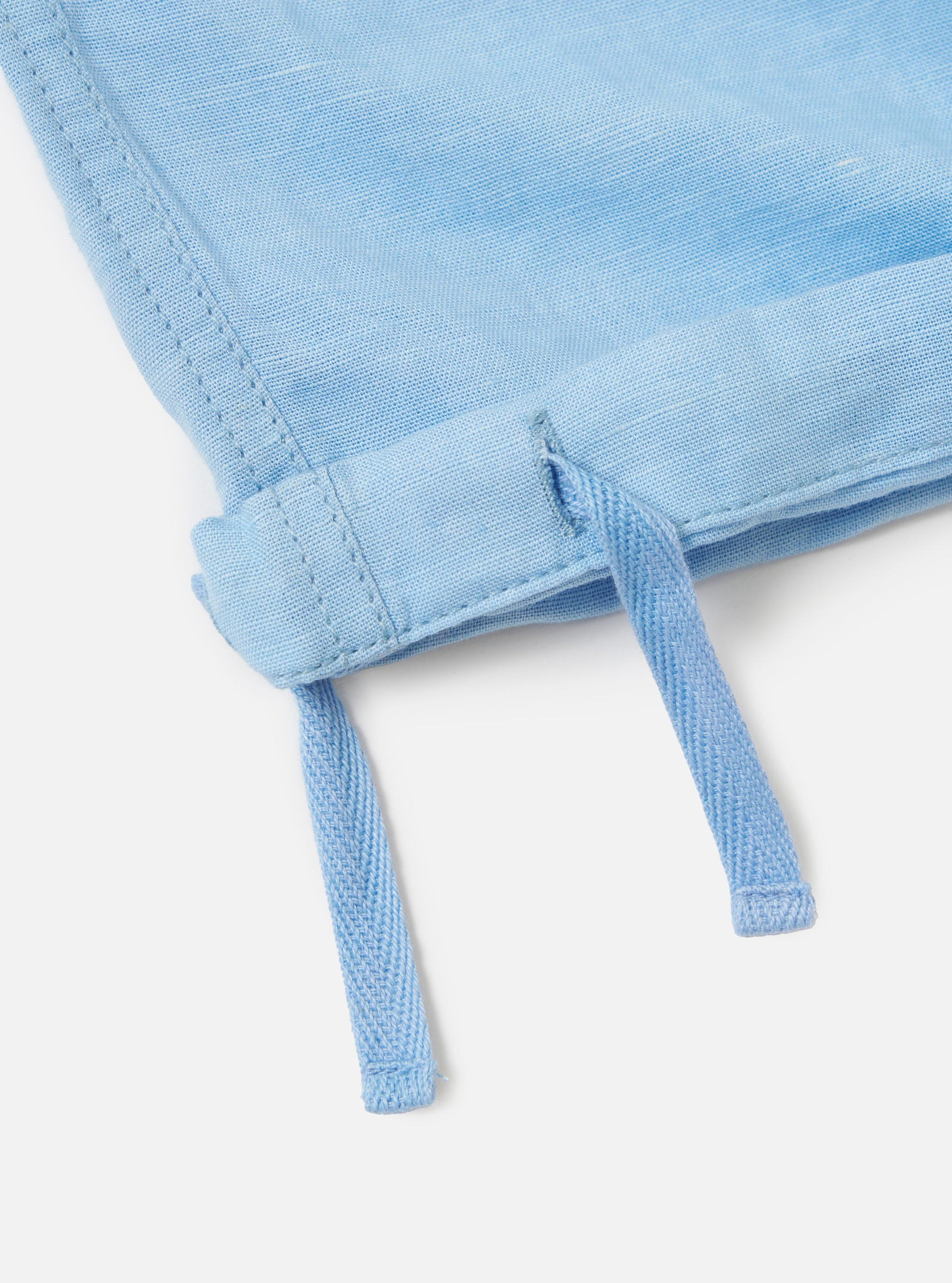 Pale Blue Linen Cotton Shirting Parachute Pant