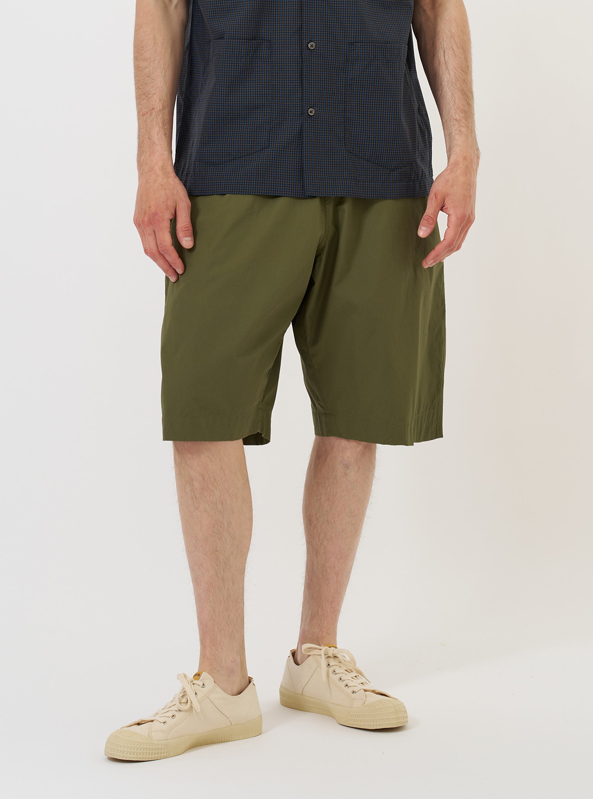 Olive Broadcloth Vacation Short