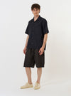 Navy Broadcloth Camp Shirt