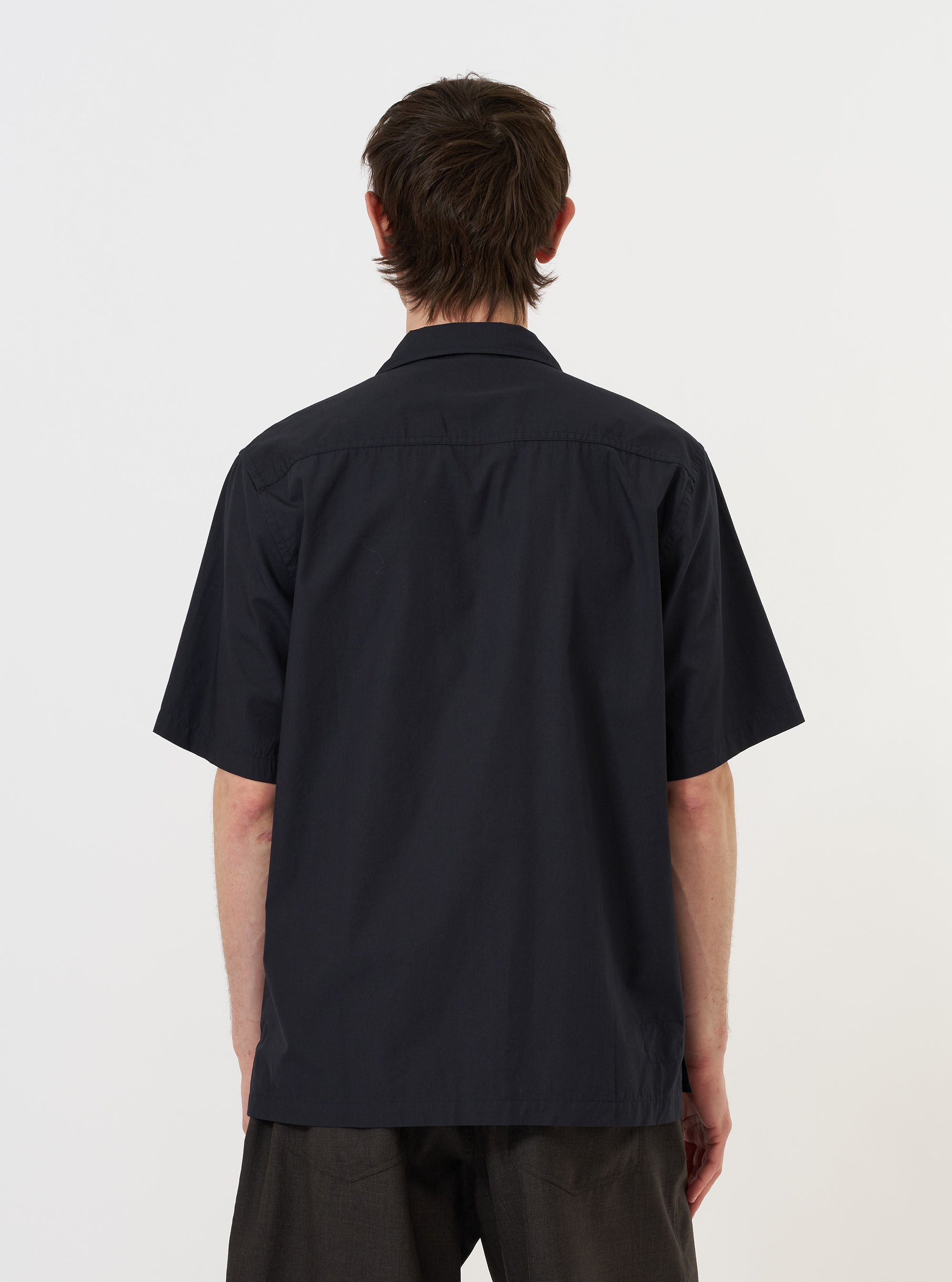 Navy Broadcloth Camp Shirt