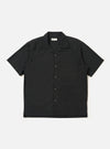 Black Broadcloth Camp Shirt