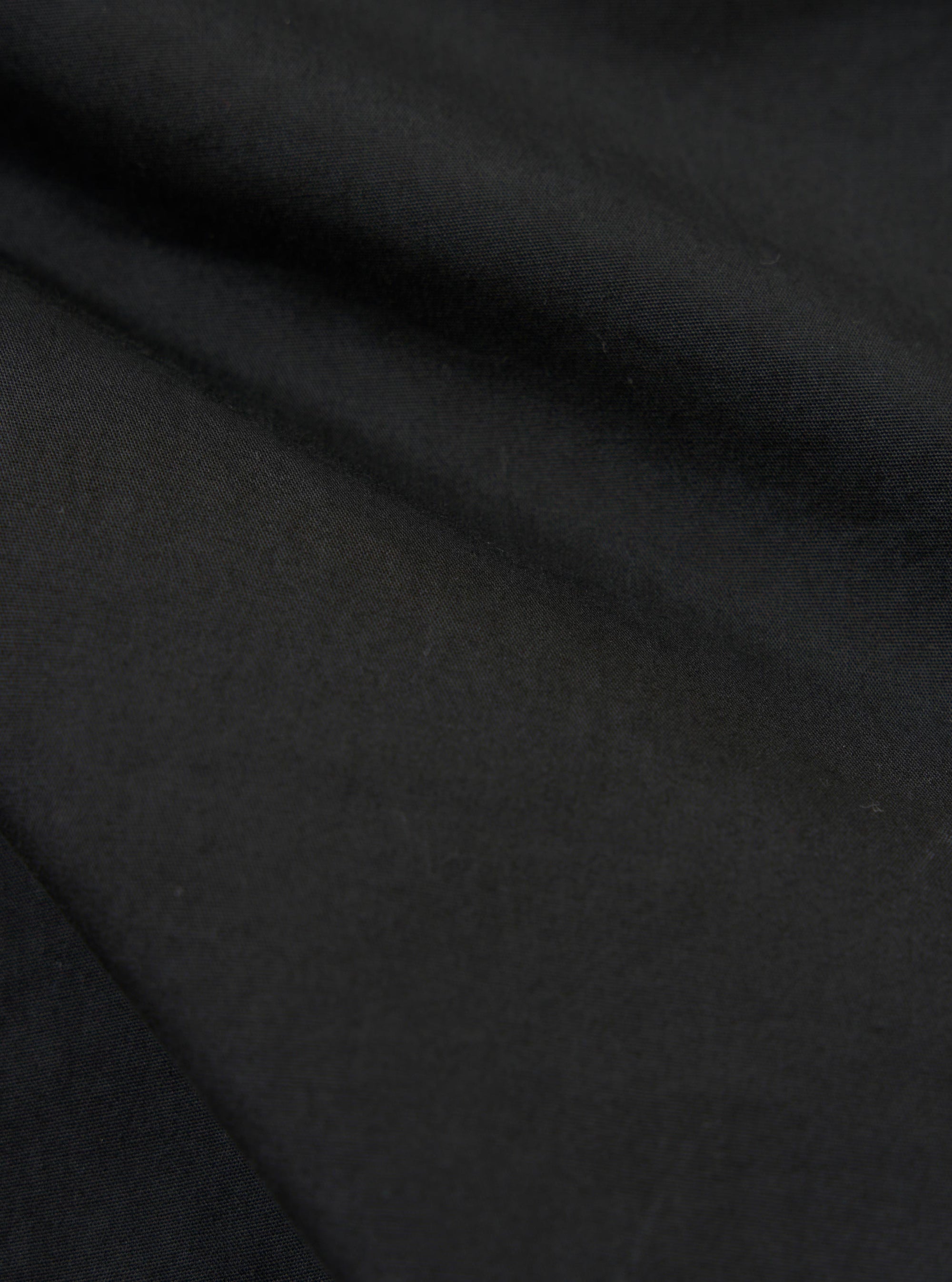 Black Broadcloth Camp Shirt