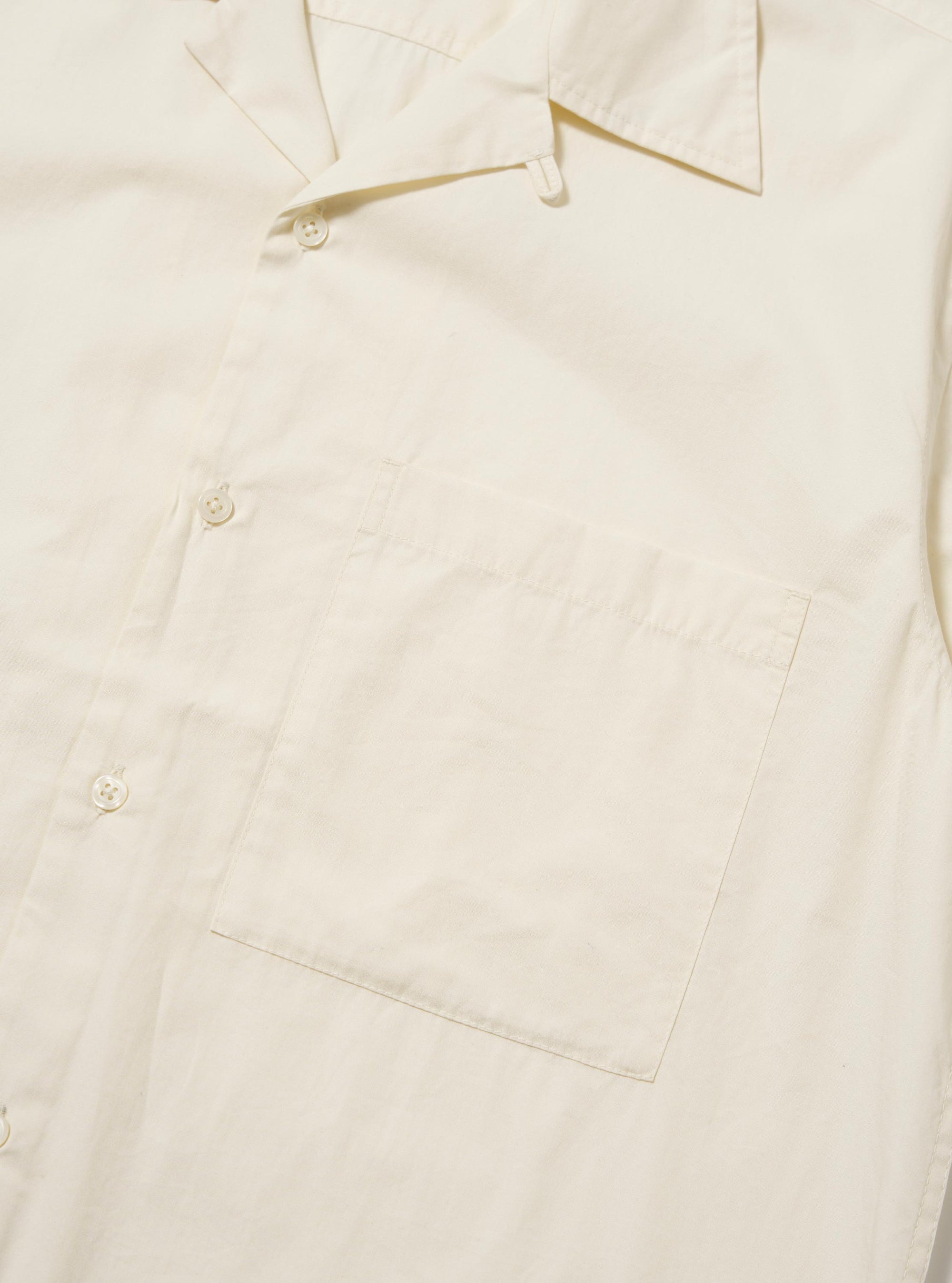 Ecru Broadcloth Camp Shirt