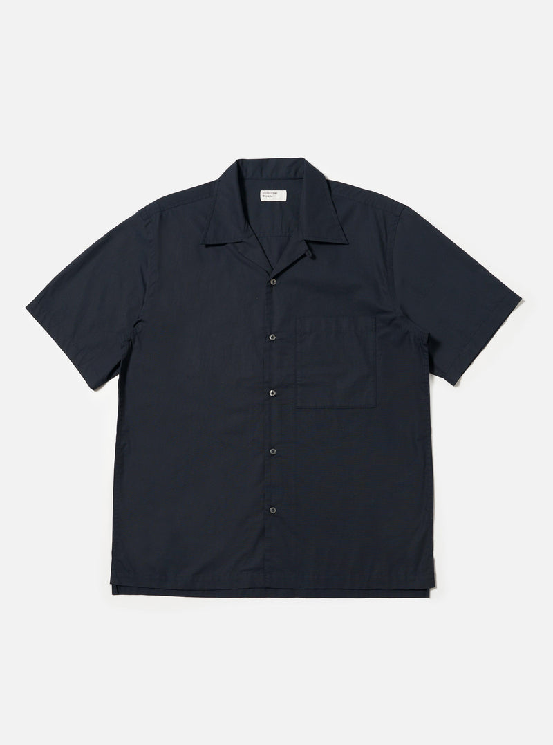 Navy Broadcloth Camp Shirt