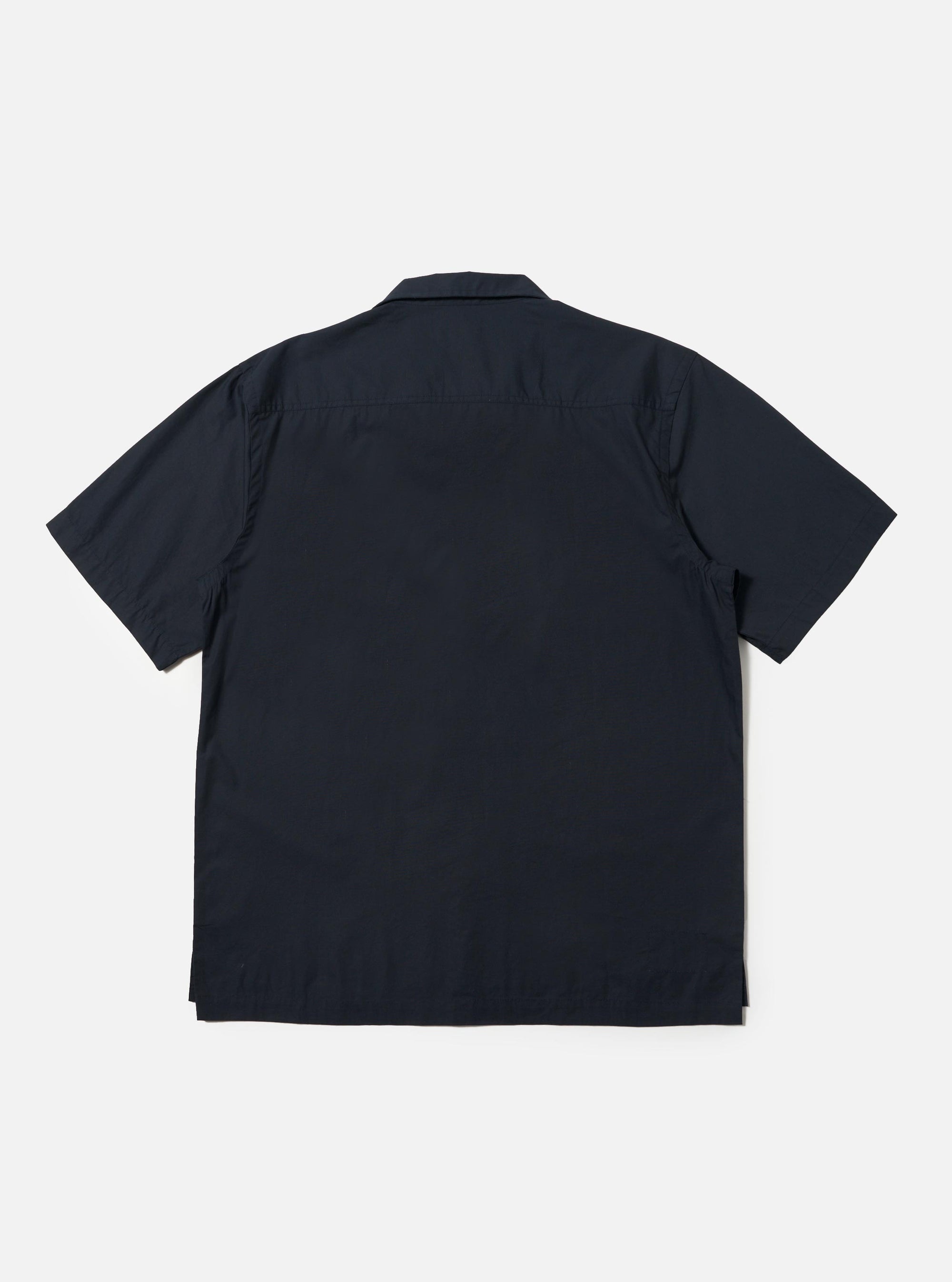 Navy Broadcloth Camp Shirt