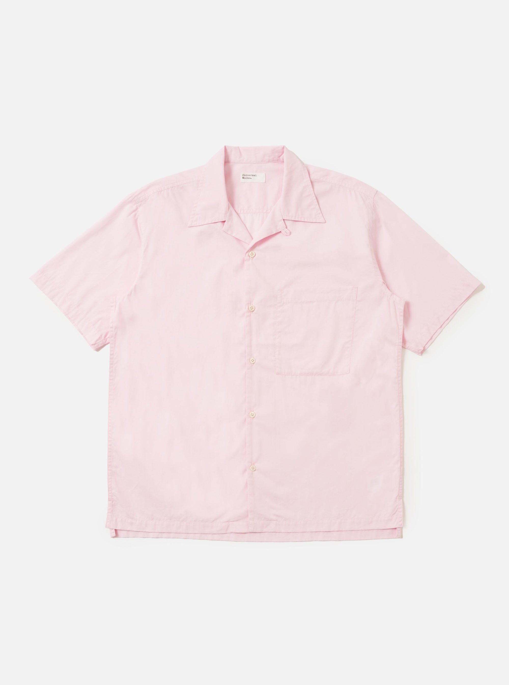 Pale Pink Broadcloth Camp Shirt