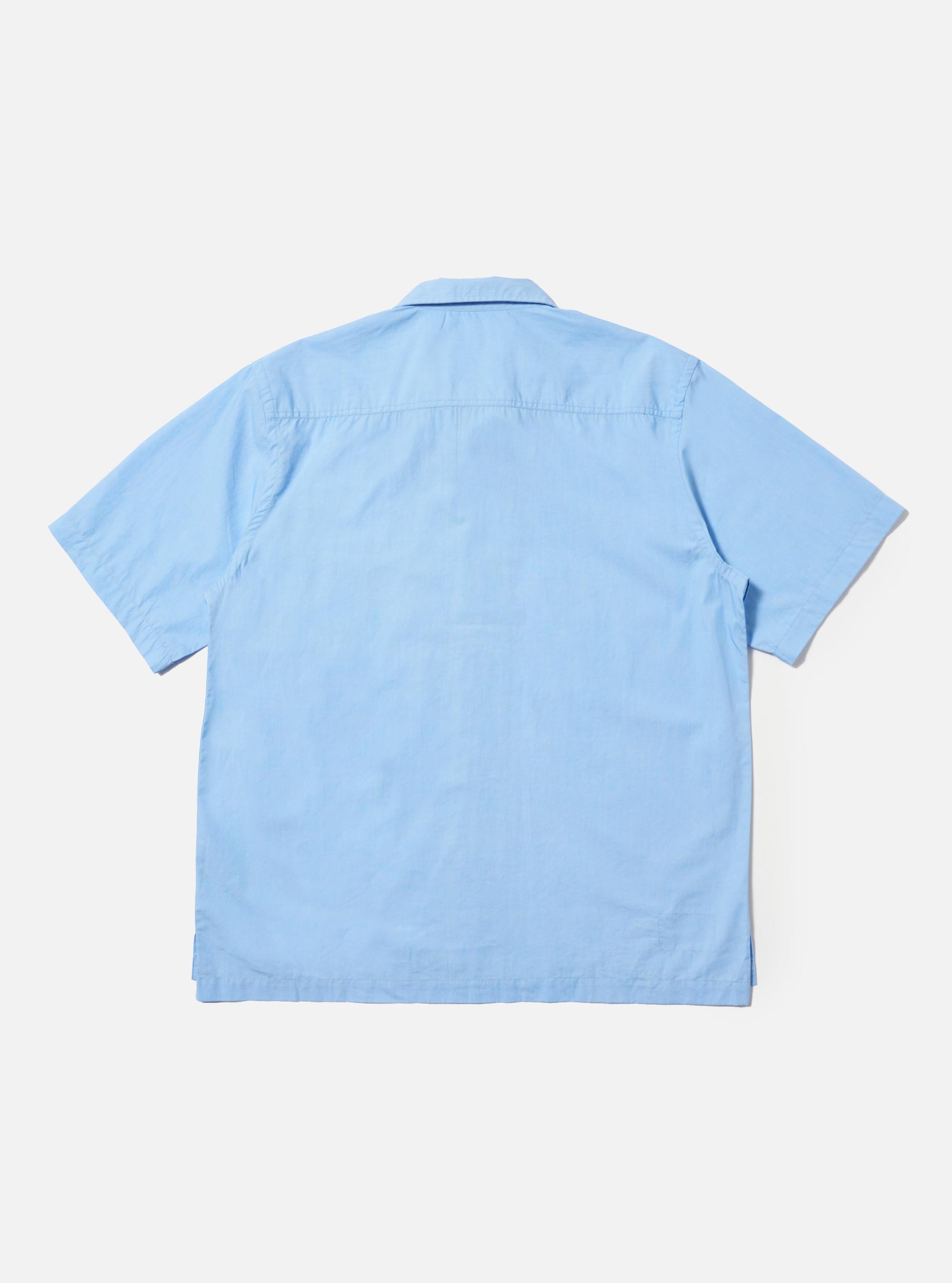 Pale Blue Broadcloth Camp Shirt