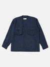 Navy Linen Cotton Shirting Parachute Shirt