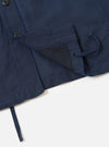 Navy Linen Cotton Shirting Parachute Shirt