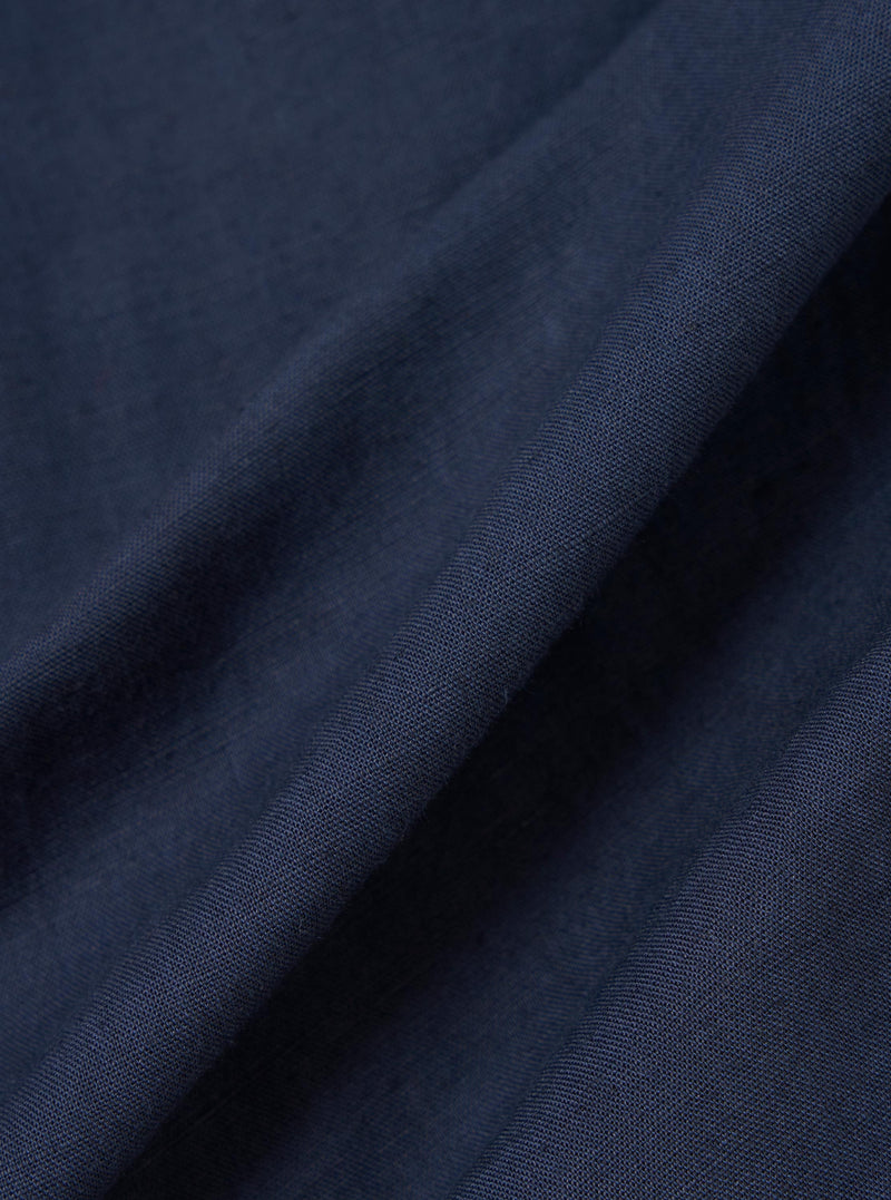 Navy Linen Cotton Shirting Parachute Shirt