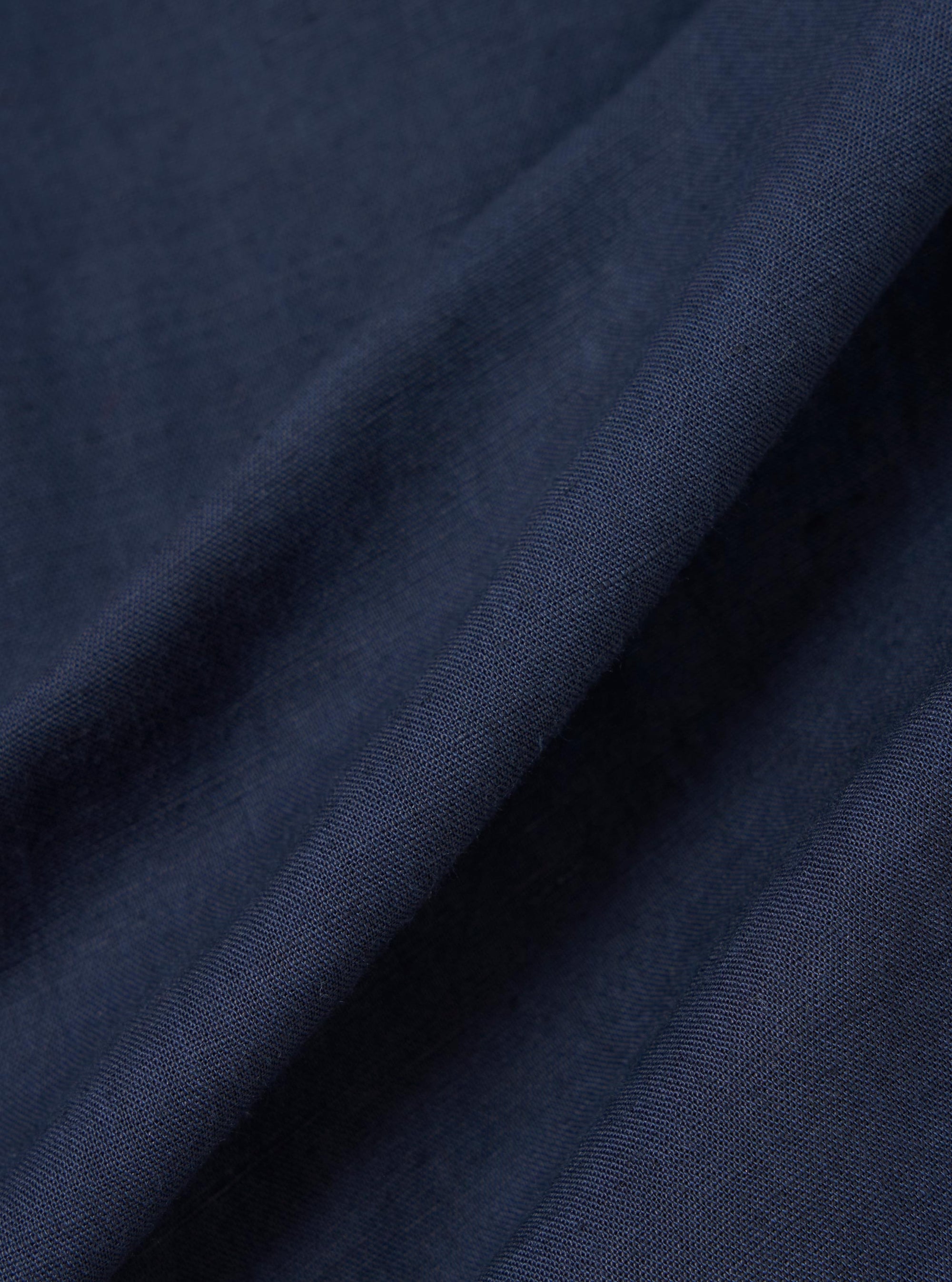 Navy Linen Cotton Shirting Parachute Shirt