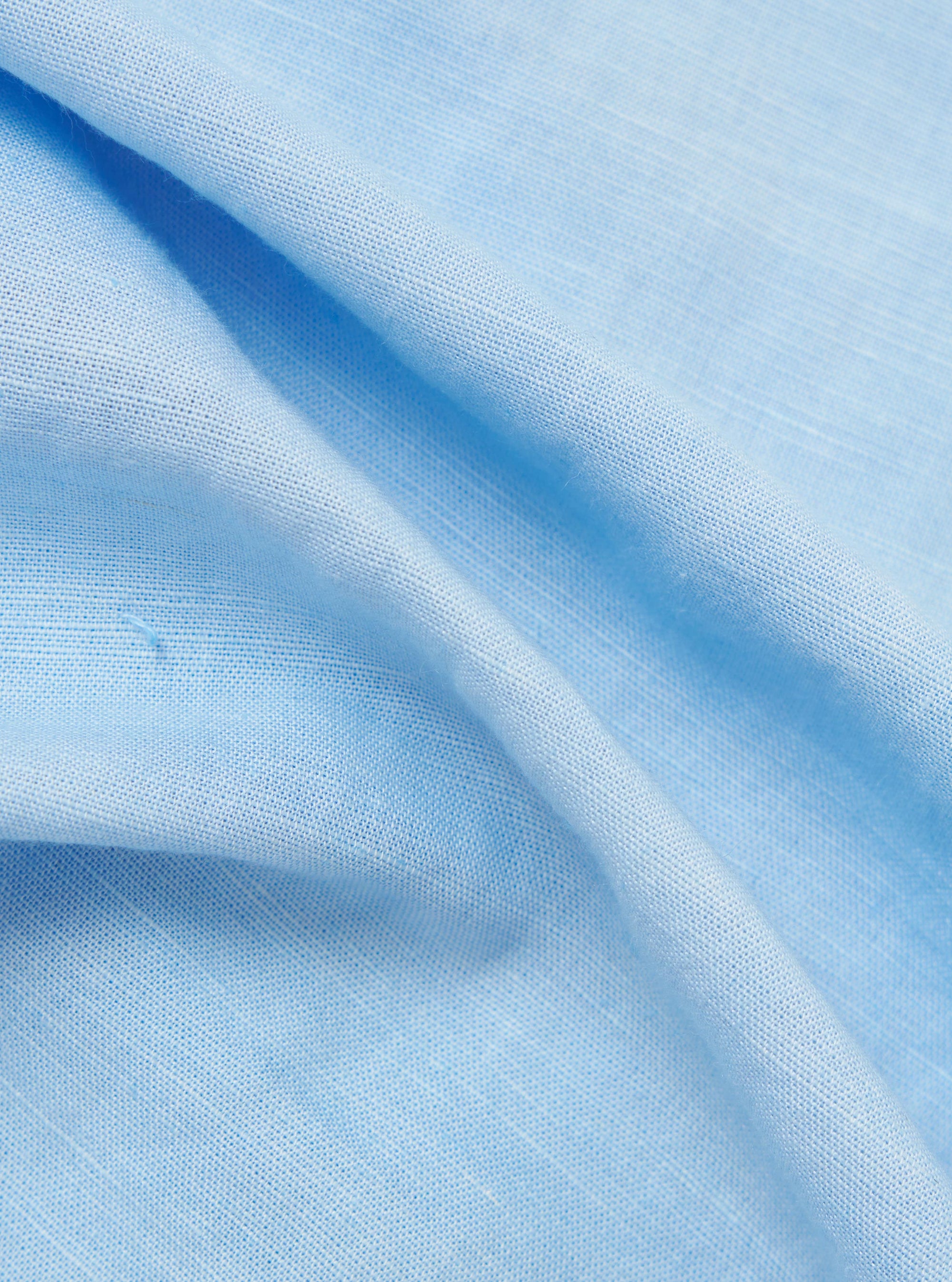 Pale Blue Linen Cotton Shirting Parachute Shirt