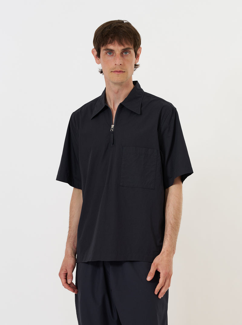 Navy Broadcloth Ewan Shirt