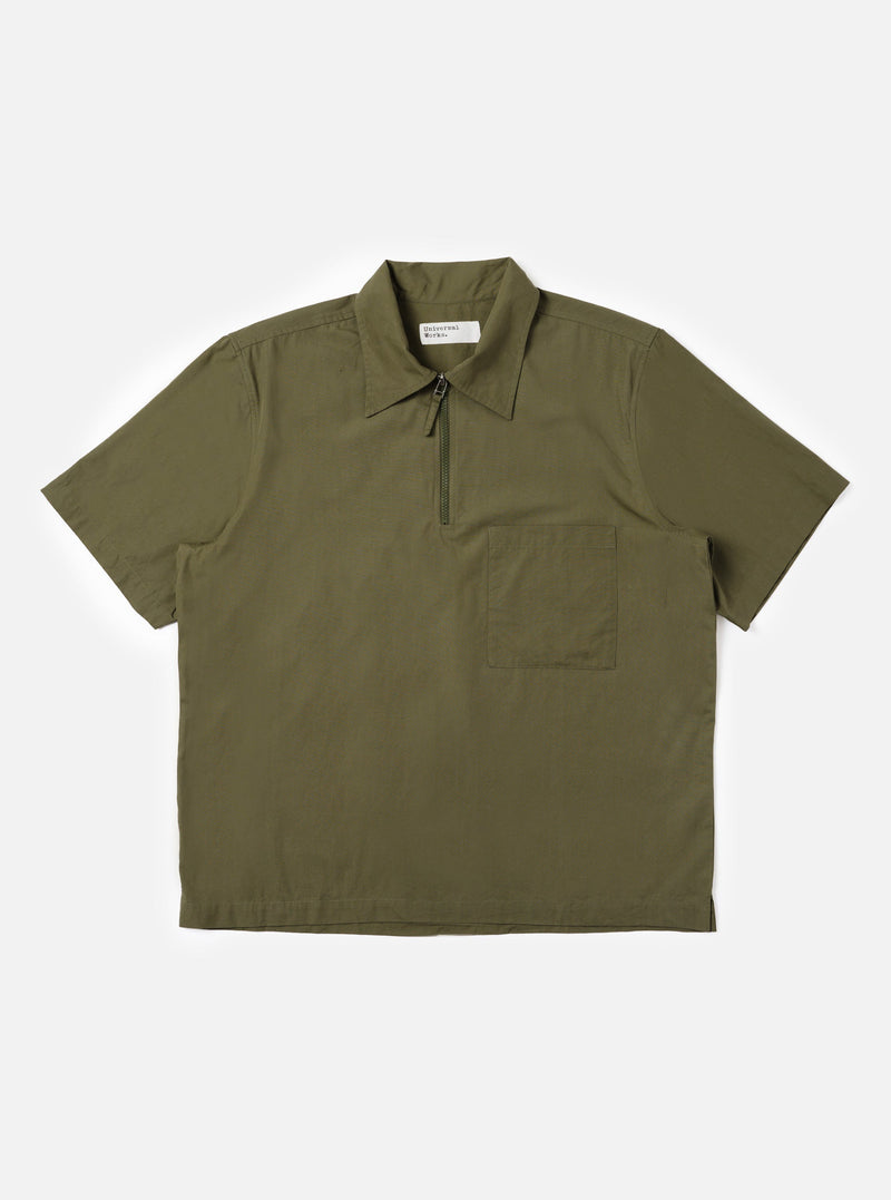 Olive Broadcloth Ewan Shirt