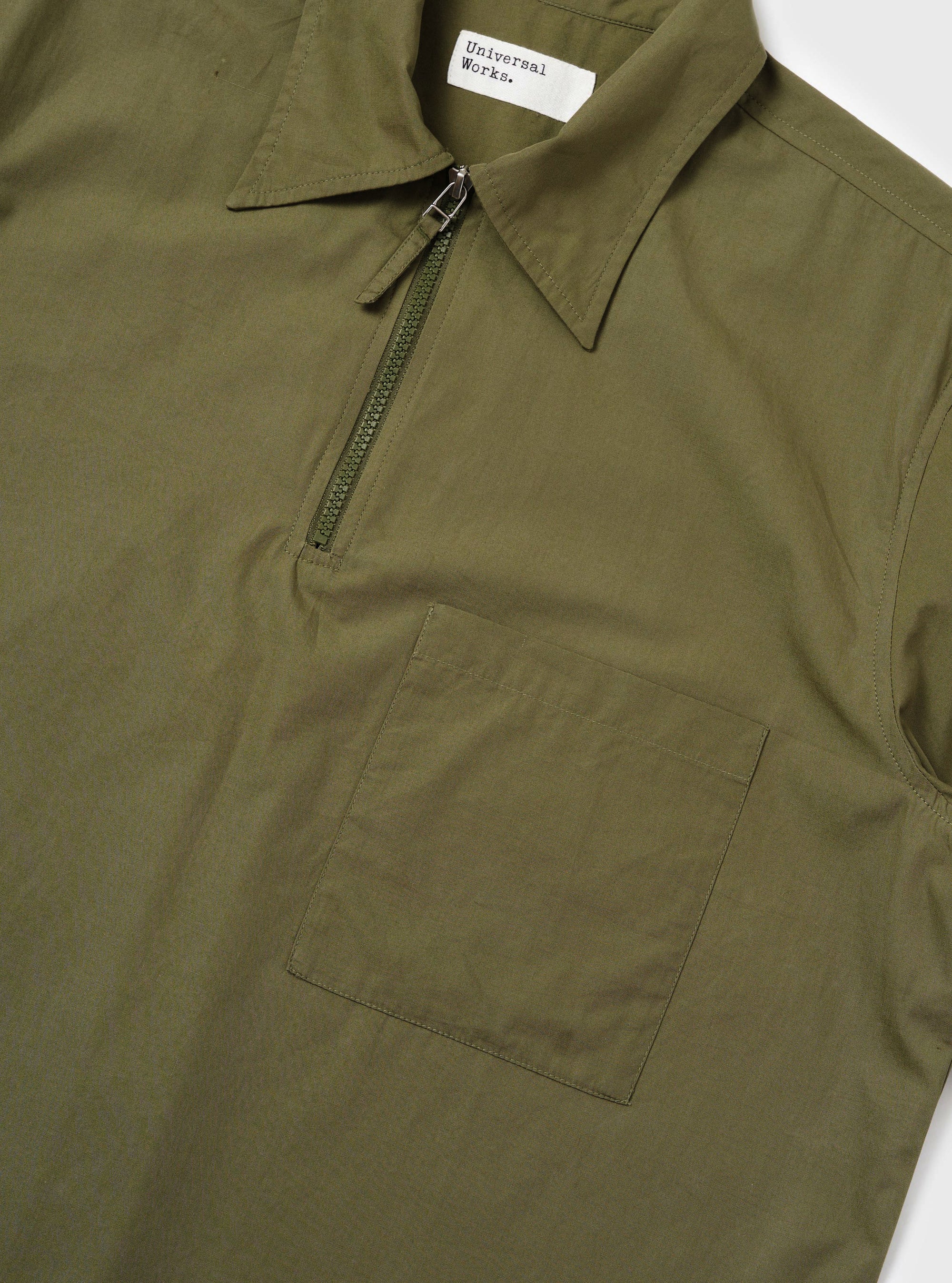 Olive Broadcloth Ewan Shirt