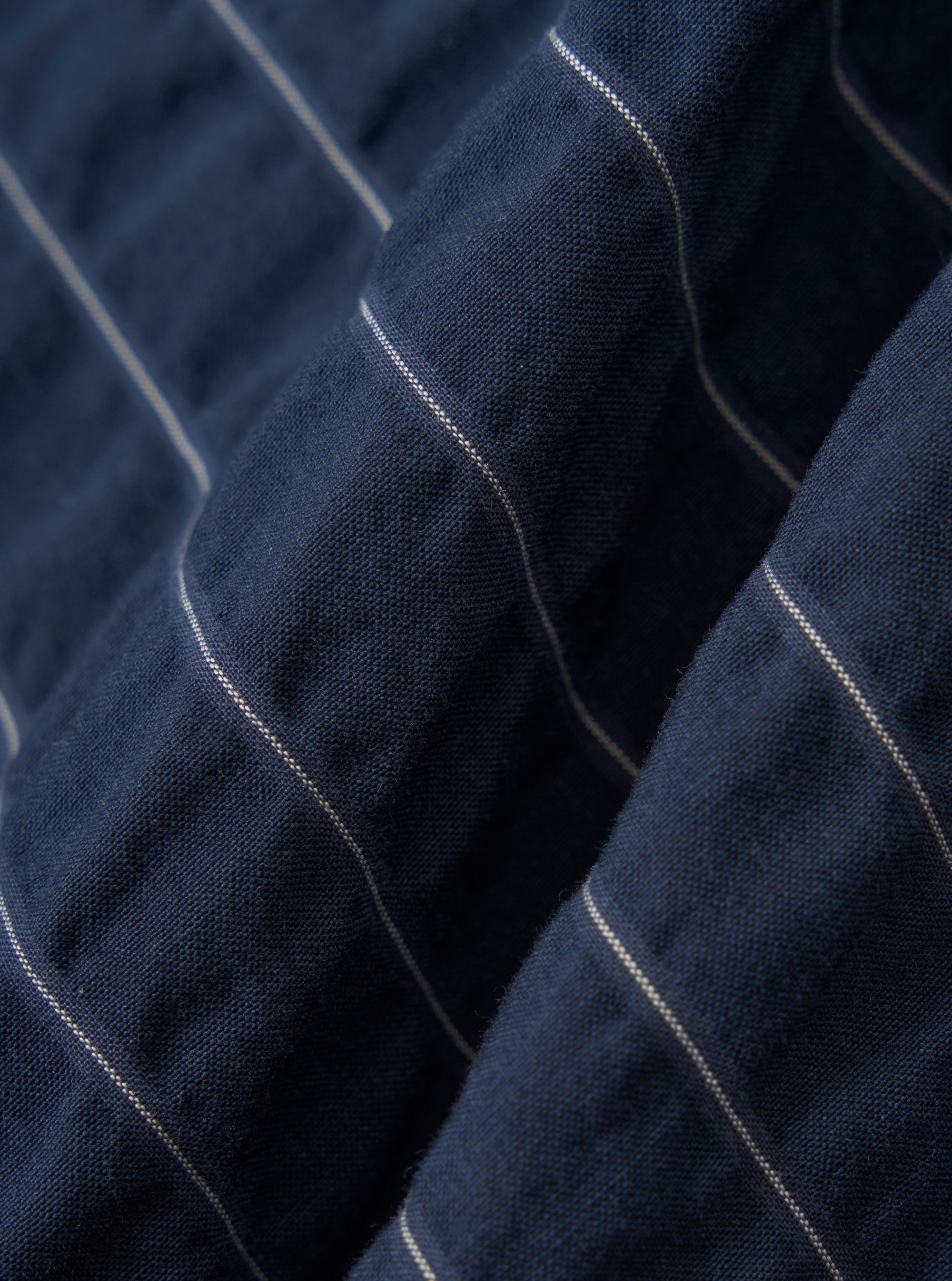 Navy Chester Stripe S/S Fatigue Shirt