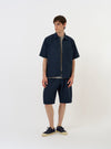 Navy Paper Touch Cotton S/S Fatigue Shirt