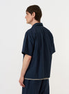 Navy Paper Touch Cotton S/S Fatigue Shirt