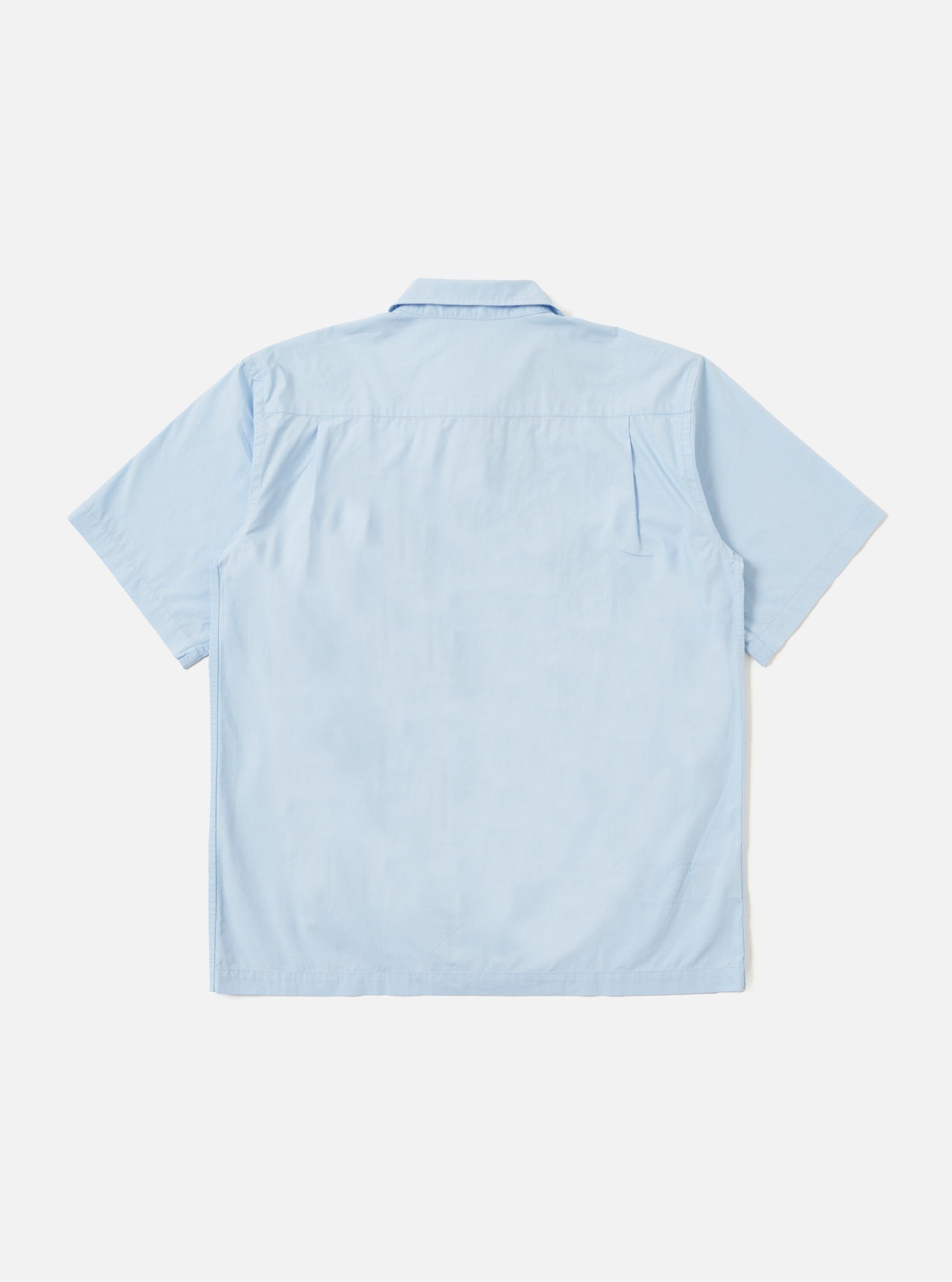 Sky Blue Paper Touch Cotton S/S Fatigue Shirt