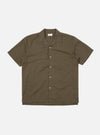 Olive Linen Cotton Shirting Camp Shirt