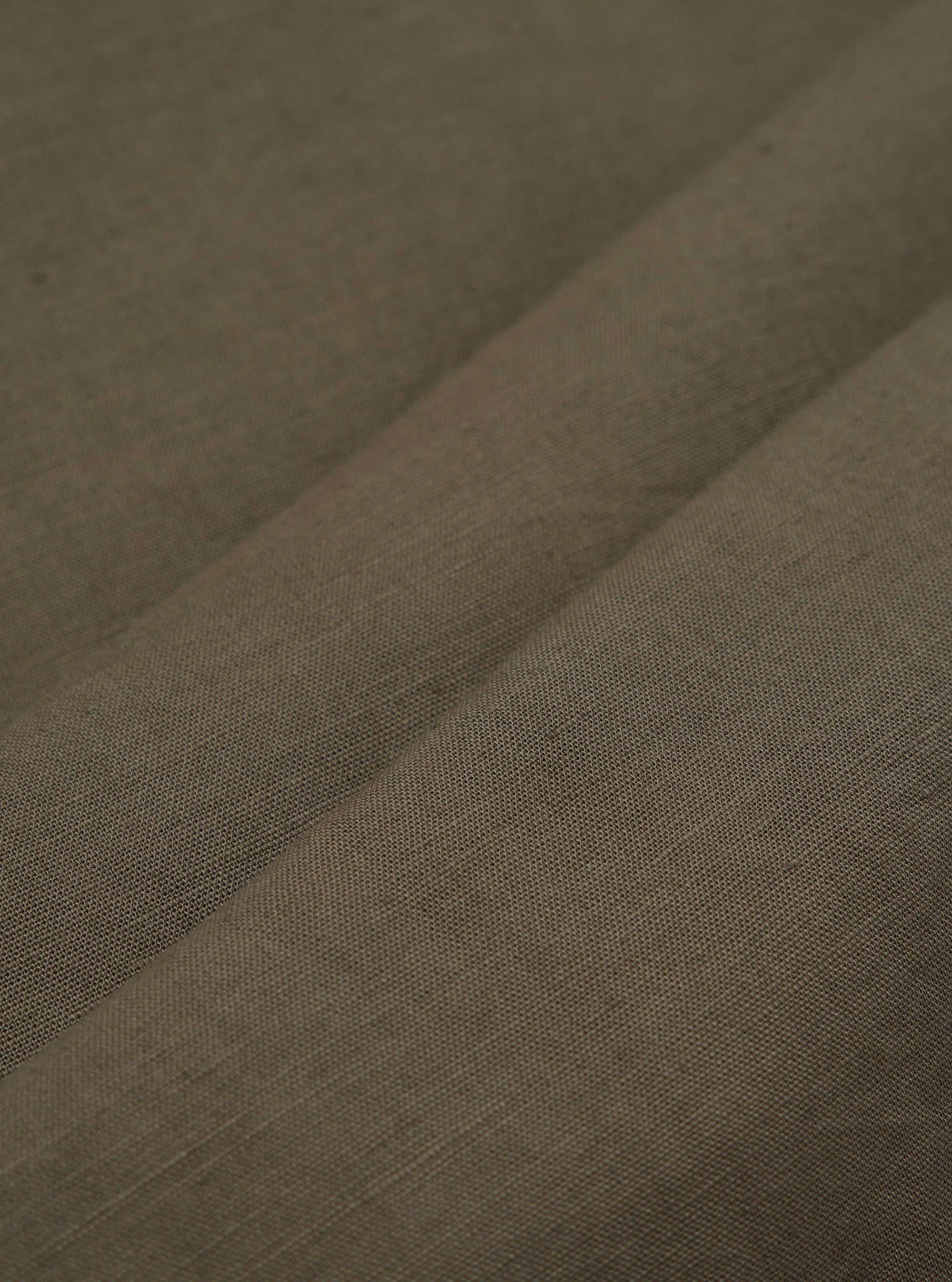 Olive Linen Cotton Shirting Camp Shirt