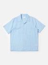 Pale Blue Linen Cotton Shirting Camp Shirt