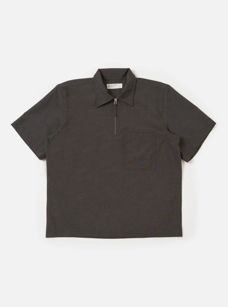 Brown Marl Tropical Suiting Ewan Shirt
