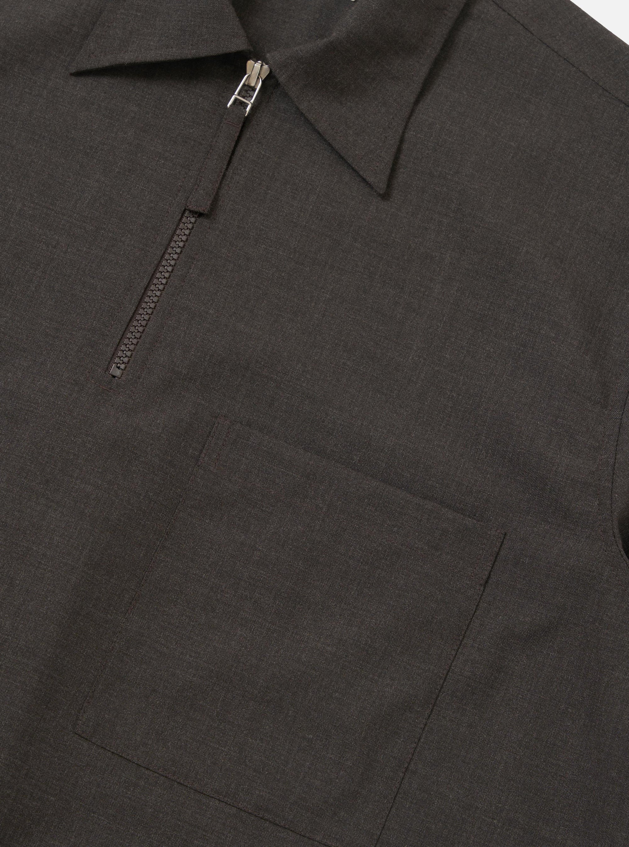 Brown Marl Tropical Suiting Ewan Shirt