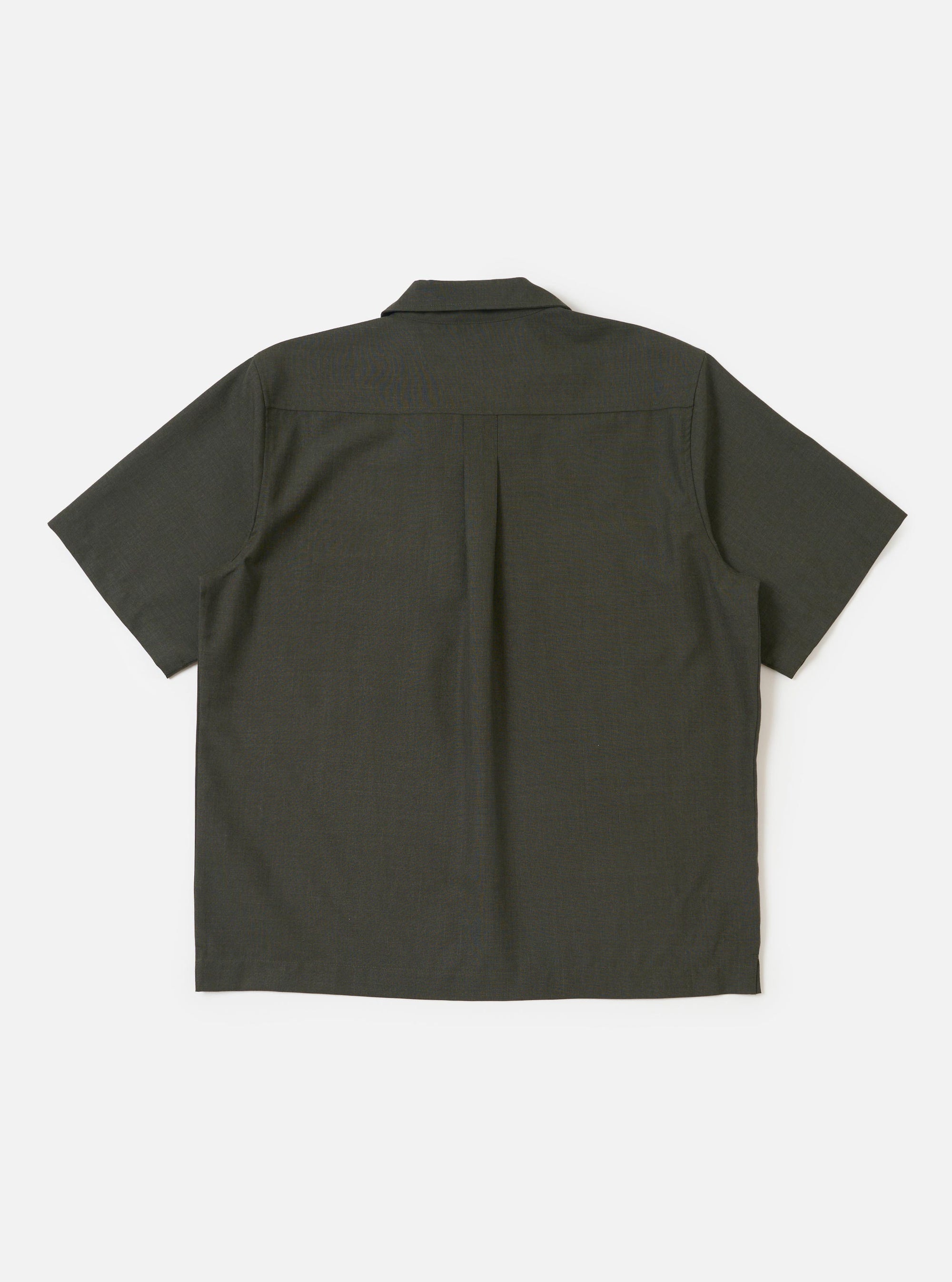 Olive Marl Tropical Suiting Ewan Shirt