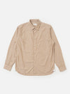 Brown/White Cotton Stripe Square Pocket Shirt