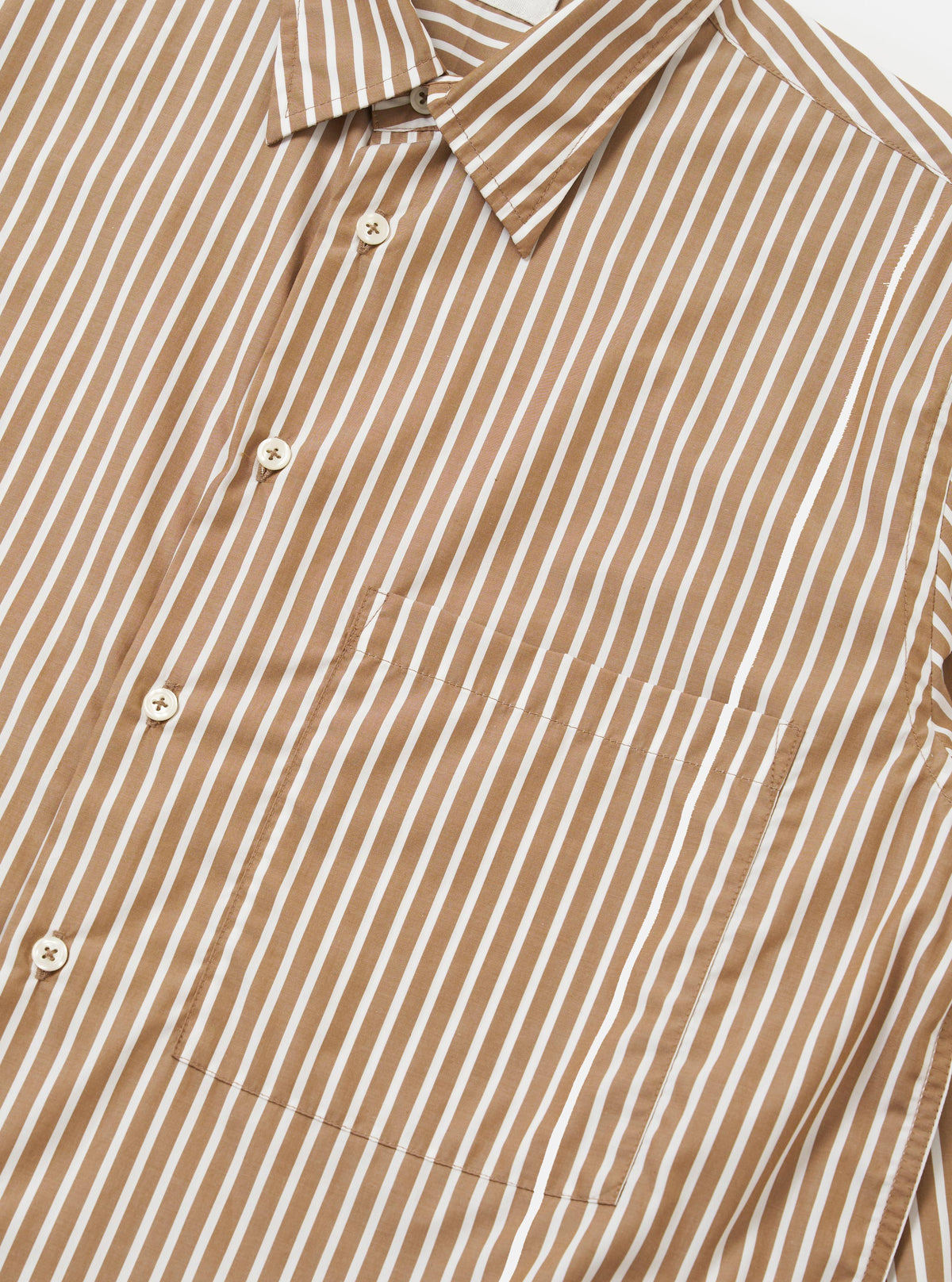Men's Brown/White Cotton Stripe Square Pocket Shirt – Universal Works