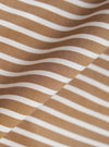 Brown/White Cotton Stripe Square Pocket Shirt