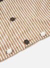 Brown/White Cotton Stripe Z Tech Overshirt