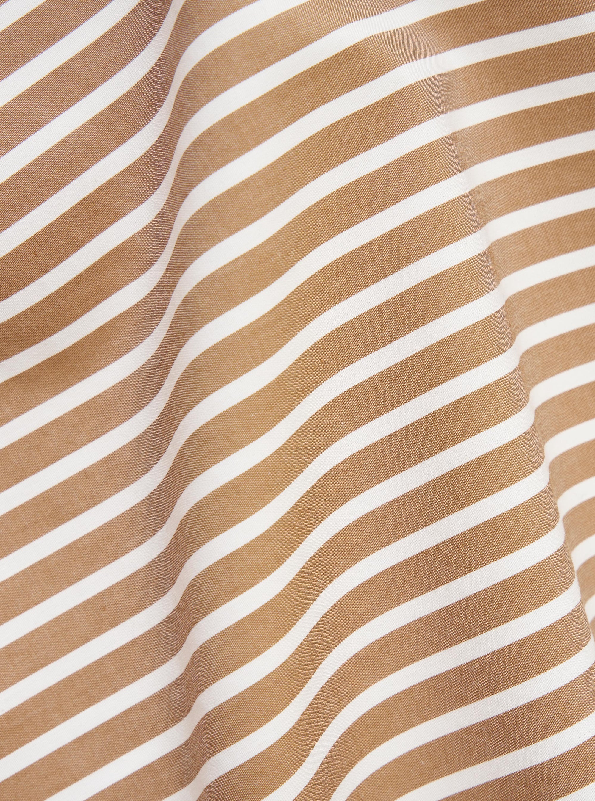 Brown/White Cotton Stripe Z Tech Overshirt
