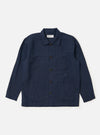 Navy Linen Cotton Shirting Bakers Overshirt