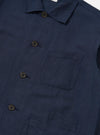 Navy Linen Cotton Shirting Bakers Overshirt