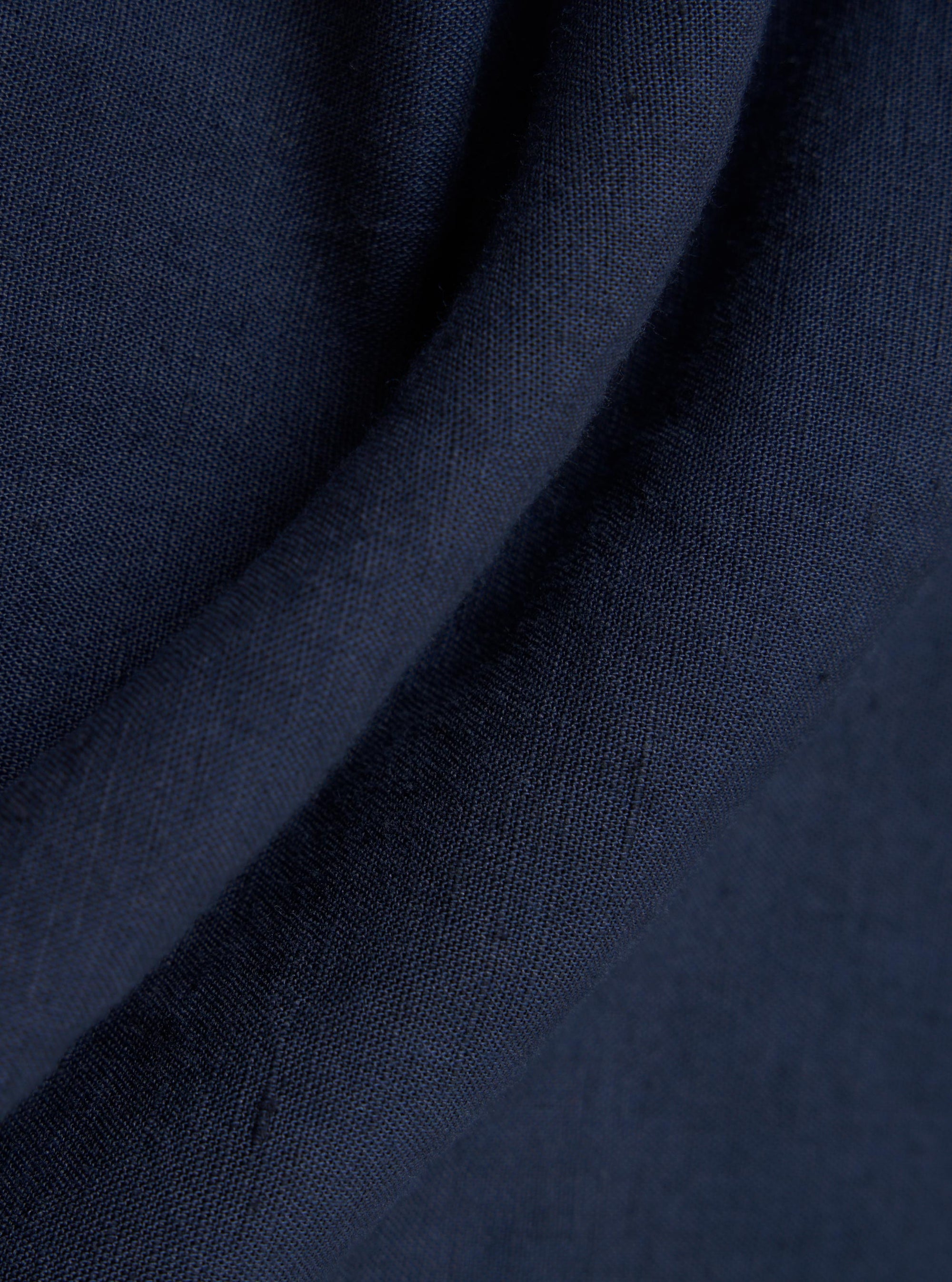 Navy Linen Cotton Shirting Bakers Overshirt